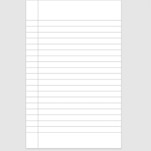 Notebook template - Design3A - Wide-lined with margin