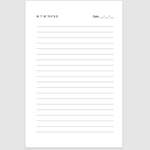 Journal template - Design1A - Page a day